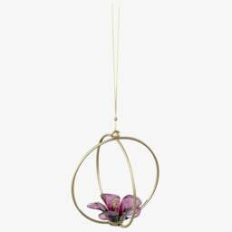 Rackhams Large Garden Tales Hibiscus Ball Ornament 5619233 - thumbnail 1