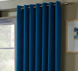 Rackhams Plain Blackout Ring top Curtains - Cream - 117cm width x 183cm drop - thumbnail 6