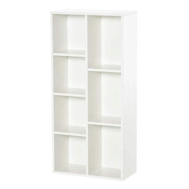 Rackhams Seven-Cube Bookcase - White Wood Effect - image 1