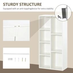 Rackhams Seven-Cube Bookcase - White Wood Effect - thumbnail 6