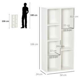 Rackhams Seven-Cube Bookcase - White Wood Effect - thumbnail 3