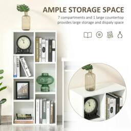 Rackhams Seven-Cube Bookcase - White Wood Effect - thumbnail 5