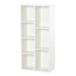 Rackhams Seven-Cube Bookcase - White Wood Effect - thumbnail 1