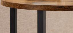 Rackhams 3-Tier Round Sofa Side Table – Rustic Brown & Black Industrial End Table - thumbnail 5