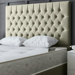 Rackhams Seraphine Divan Bed with Upholstered Headboard - Two Drawers - Beige - King - thumbnail 3