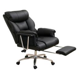 Rackhams Executive Office Chair Heavy Duty Wide Spring Cushion Recliner Footrest 150kg - thumbnail 1