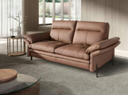 Rackhams Brown leather sofa 6241/6242 - 208 x 118 x 94 - Brown - Dark Steel - 3 - thumbnail 2