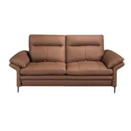 Rackhams Brown leather sofa 6241/6242 - 208 x 118 x 94 - Brown - Dark Steel - 3 - thumbnail 4