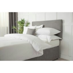 Rackhams Faux Suede Plain Headboard Cover - Charcoal - 90cm x 135cm - Charcoal - 90% Polyester/10% Spandex - thumbnail 3