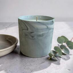 Rackhams Marble Glaze Ceramic Candle - Classic Fragrances - Walled Garden - thumbnail 3