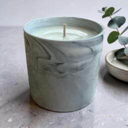 Rackhams Marble Glaze Ceramic Candle - Classic Fragrances - Walled Garden - thumbnail 1
