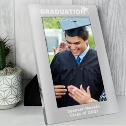 Rackhams Personalised Graduation 5x7 Silver Photo Frame - thumbnail 4