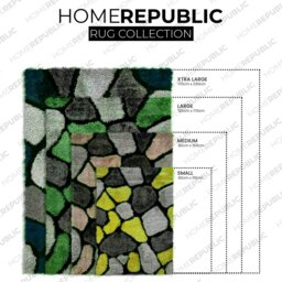 Rackhams Pebbles Shaggy Rug - 80 x 150 - Green - thumbnail 4