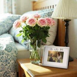 Rackhams Modern Engagement 4x6 Photo Frame in Nickel Plating with Double Rings - thumbnail 5