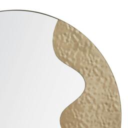 Rackhams Ripple Antique Brass Round Mirror - thumbnail 3