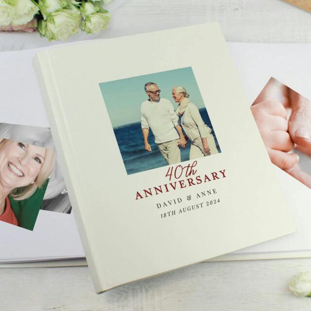 Rackhams Personalised 40th Anniversary Picture Album - h30 x w25 x d4.2cm - image 1