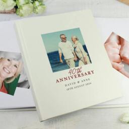 Rackhams Personalised 40th Anniversary Picture Album - h30 x w25 x d4.2cm - thumbnail 1