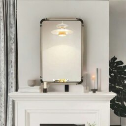 Rackhams Industrial Large Rectangular Wall  Mirror Black - thumbnail 4