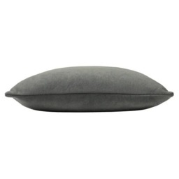 Rackhams Kobe Velvet Cushion Cover - Grey - One Size - Grey - 100% Polyester - thumbnail 3