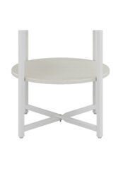 Rackhams White Small Round Coffee Table with 2 Tier - White - thumbnail 5