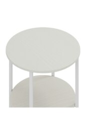 Rackhams White Small Round Coffee Table with 2 Tier - White - thumbnail 4