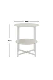 Rackhams White Small Round Coffee Table with 2 Tier - White - thumbnail 6