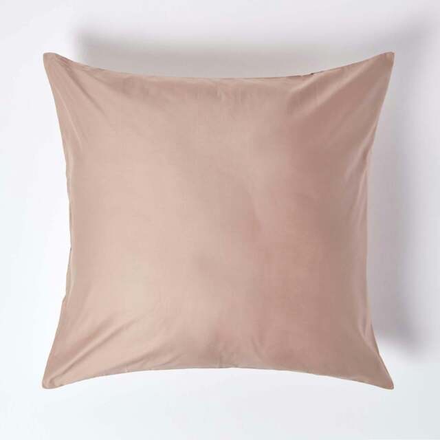 Rackhams Premium 1000 TC Egyptian Cotton Sateen Weave Pillowcase, European Size - Mink - 80 x 80 cm - image 1