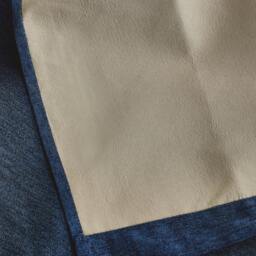 Rackhams Chenille Blackout Ring Top Eyelet Curtains - Blue - 117cm width x 137cm drop - thumbnail 5