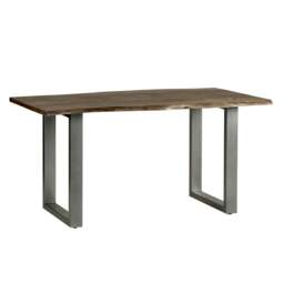 Rackhams Linden Live Edge Medium Sized Dining Table 1.5M Wood & Metal - Wood - 150x85x76 CM (LxDxH) - Dining Table - thumbnail 2