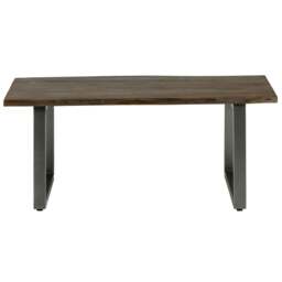 Rackhams Linden Live Edge Medium Sized Dining Table 1.5M Wood & Metal - Wood - 150x85x76 CM (LxDxH) - Dining Table - thumbnail 4