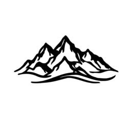 Rackhams Mountain Peak Minimalist Abstract Metal Wall Decor - Metal - Black - thumbnail 3
