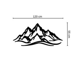 Rackhams Mountain Peak Minimalist Abstract Metal Wall Decor - Metal - Black - thumbnail 4