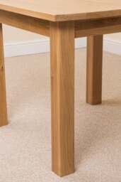 Rackhams Oslo 90 x 90cm Small Square Oak Dining Set with 4 Harvard Oak Chairs - 1 - Natural Oak - 4 chairs - thumbnail 6