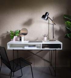 Rackhams Adriana Desk Dressing Tables - Bronze Brushed - Grey Wood (Laminate) - thumbnail 3