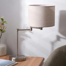 Rackhams Marston Satin Nickel Table Lamp - thumbnail 2