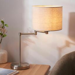 Rackhams Marston Satin Nickel Table Lamp