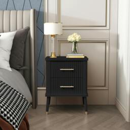 Rackhams Cozzano 2 Drawer  Bedside Table - White - thumbnail 2