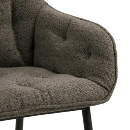 Rackhams Brooke Dining Chair with Armrest in Taupe Set of 2 - 1 - thumbnail 6
