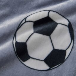 Rackhams Cosy Football Fleece Blanket Throw - Grey - thumbnail 2