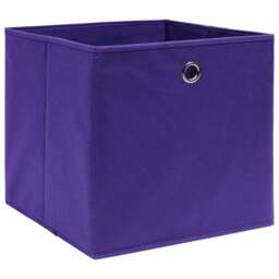 Rackhams Storage Boxes 10 pcs Purple 32x32x32 cm Fabric - thumbnail 2