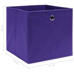 Rackhams Storage Boxes 10 pcs Purple 32x32x32 cm Fabric - thumbnail 5