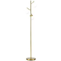 Rackhams 3-Light Tree Floor Lamps for Living Room, Modern Standing Lamp for Bedroom with Globe Lampshade, Steel Base, Bulb not Included, Gold Tone - thumbnail 1