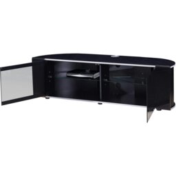 Rackhams Sirius 1600 TV Cabinet Gloss Black Stand with BEAMTHRU Remote-Friendly Glass Door, Cable Management for LED, LCD & Plasma TVs up to 70” - thumbnail 4
