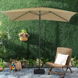 Rackhams 3M Sunshade Parasol Umbrella Easy Tilt for Outdoor Market Table - Only round resin base A - thumbnail 6