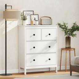 Rackhams Modern Chest of Drawers, 4 Drawer Dresser for Bedroom, White - 97