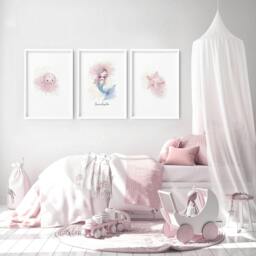 Rackhams Mermaid Decorations Bedroom - Set of 3 wall art prints - A2 16.54 x 23.39 in / 42 x 59.4 cm - Matte Museum Quality Art Paper 290 gsm - White Frame - thumbnail 3