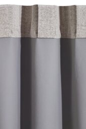 Rackhams 2 Panels Beige Faux Linen Back Tab or Rod Pocket Blackout Curtains for Bedroom, Living Room , 117cm W x 137cm H - Beige - thumbnail 3