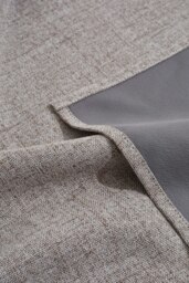 Rackhams 2 Panels Beige Faux Linen Back Tab or Rod Pocket Blackout Curtains for Bedroom, Living Room , 117cm W x 137cm H - Beige - thumbnail 5