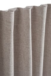 Rackhams 2 Panels Beige Faux Linen Back Tab or Rod Pocket Blackout Curtains for Bedroom, Living Room , 117cm W x 137cm H - Beige - thumbnail 4