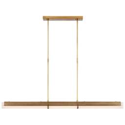 Rackhams Precision Large Linear Chandelier - Antique-Burnished Brass